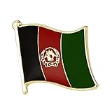 Pin's en métal émaillé avec drapeau national de l'Afghanistan, Métal