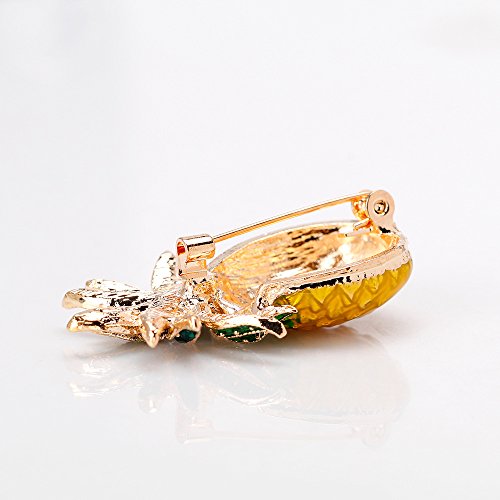 Image of AOCHEE Fruit Brooch Pineapple Brooches for Women Crystal Brooches Fruit