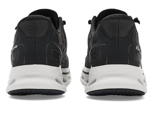 Skechers Homme Go Walk Glide-Step 2.0 Cozy Walker Baskets, Black Textile White Trim, 43 EU