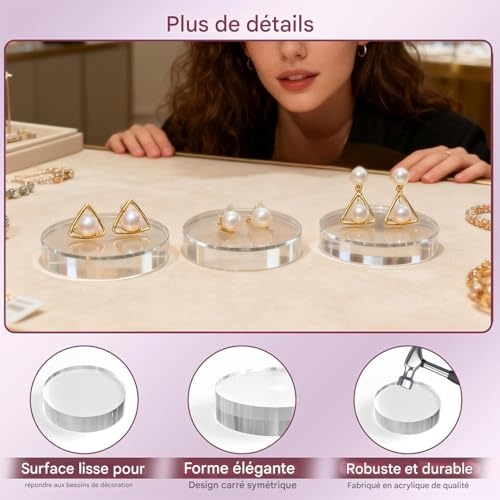 Support rond en acrylique pour éviter le désordre de vos petits collectibles - 2