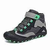 Mishansha Trekkingschuhe für Kinder Wanderschuhe Leicht Sommer Jungs Sneaker Schnellverschlüsse Wander Schuhe Sportiva Unisex Schwarz B 37 EU