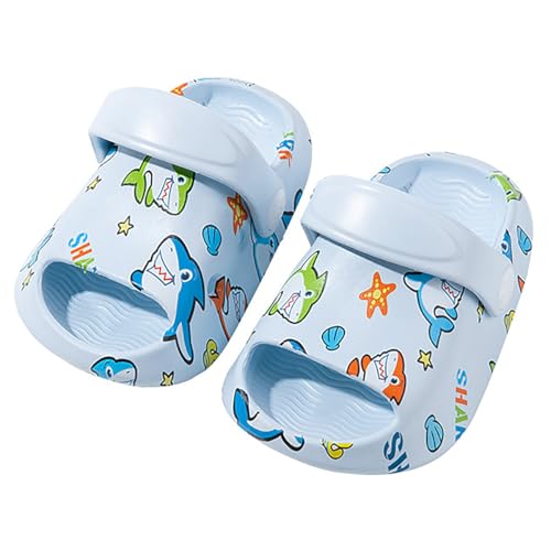 Drecage Kids Slides Sandals Toddler Boys Girls Shower Slippers with Backstrap Cute Cartoon Water Shoes Quick Dry for Garden Beach Pool