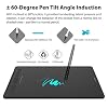 HUION Inspiroy H1161 Graphics Drawing Tablets Android Devices Support with 8192 Pressure Sensitivity Battery-Free Stylus, Pen Tablet for Chromebook, Android, Windows and Mac