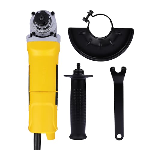 Image of DEWALT DW801-IN, 850W, 4'' (100mm) Heavy Duty Angle Grinder Engineered For Heavy Duty Applications with Spindle Lock and Toggle switch, 2 Year Warranty (SIDE HANDLE INCLUDED)