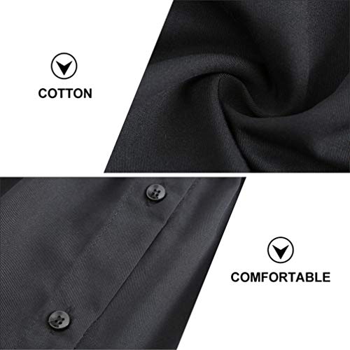 SOIMISS 1Pc Mulher Simples Moda Saia Falso Camisa de Lã para Roupas Casuais Preto XXL