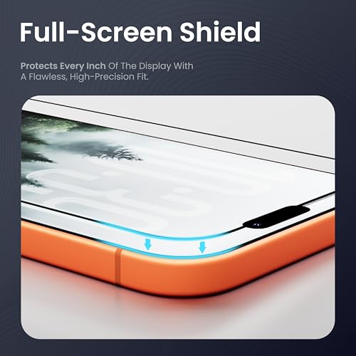 Image of CASEGEAR Impact Pro Screen Protector Compatible With iPhone 17 Pro | Unbreakable Protection | Complete Coverage Tempered Glass | Easy Installation Kit