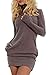 Felpe da Donna in Autunno Dress Casual Alto Maniche Lunghe Collo Slim Unique Stlie Fit Pullover T Shirt Abiti Autunno Inverno (Color : Grau, Size : M)
