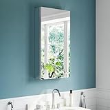 Liimsefy 16'x30' Recessed Medicine Cabinet with Mirror, Aluminum Silver Medicine Cabinet with Adjustable Shelves, Surface Mount Medicine Cabinets for Bathroom Vanity, Left Hinge