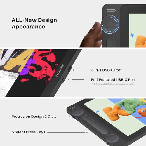 Image of HUION Kamvas 13 (Gen 3) Drawing Tablet with Screen 16K Pressure PenTech 4.0