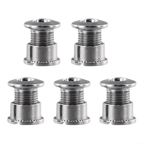 5 viti per corona in acciaio inox per bicicletta, singole, doppie, triple, adatte per bici da strada e mountain bike (A)