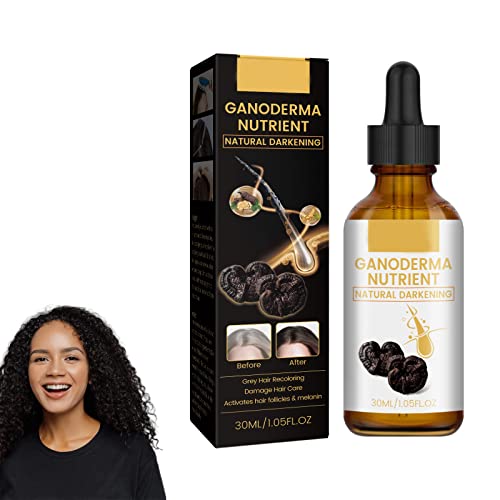 MQSHUHENMY DARKA Pro Anti-Greying Hair Serum, DARKA Anti-Greying Hair Serum, 30ml Anti Greying Hair Serum, Ganoderma Nutrient Natural Darkening, Growth Oil for Women Men (1Pcs)
