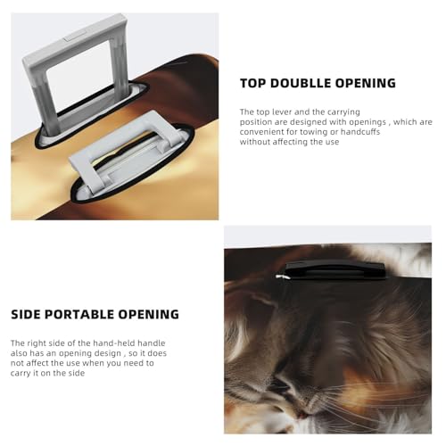 cat kiss Travel Luggage Cover Elastic Washable Suitcase Cover Protector Fashion Stretch Baggage Covers Dustproof Suitcase Sleeve Fits 18-32 inch Luggage, Black, L4