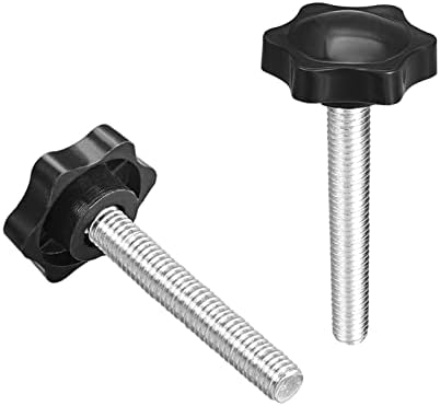 Uxcell M10 X 30mm Male Thread Clamping Handle / Star Knob | Screw Knob For Machinery, Jigs, And Fixtures