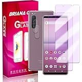 Briacicell【 ブルーライトカット 2+2枚入り】For Xperia5II 用の保護フィルム ブルーライトカット（２枚セット）+5IIレンズフィルム（２枚セット）【旭硝子素材 】5II ガラスフィルム 目の疲れ軽減 強化ガラス 液晶 ガラス 硬度9H 高透過率 指紋防止 気泡ゼロ り付け簡単 飛散防止 耐衝撃 撥油性