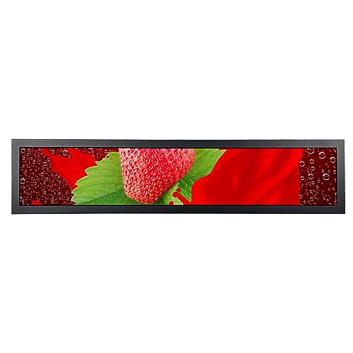 Image of VSDISPLAY 28'' Long Stretched Bar LCD Screen Monitor with USB /H /D Input | 1920x360 IPS Display for Gaming Marquee Cabinet,Store Shelf Advertising,Digital Signage