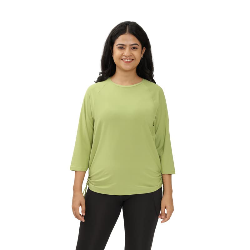Image of BlissClub Women Modal Sof-Tee | Buttersoft Fabric | Short Sleeves | Round Neck | High-Low Hem | Tops for Women