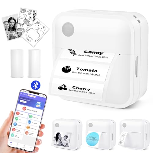 Doobuli Label Maker Machine with Tape - Thermal Label Printer Bluetooth Label Maker Machine, Mini...