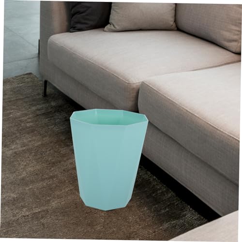 Caneca de basura pequeña rectangular de plástico verde miniatura 3