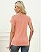 Memorose Women Short Sleeve Shirts Tops Fall Tunic Causal Fashion Round Neck Basic Tee LightOrange S