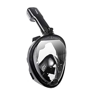 Flyboo Tauchmaske Schnorchelmaske Vollmaske,180-Grad-Sicht Tauchmasken mit Panorama-Vollgesichtsdesign... Kompatible Taucherbrille für Erwachsene und Kinder
