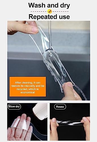 2pcs Ultra Strong Double Sided Adhesive 1-5M Monster Tape Home Appliance Waterproof Wall Stickers Home Improvement Resistant Tapes (Color : 1M, Size : 20mm) image 4