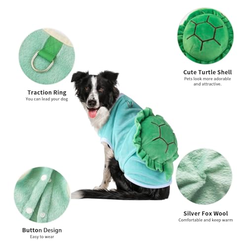 Disfraz de Tortuga para Perros Pequeños (Verde, S) miniatura 2