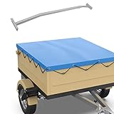 ✔ IDEAL PASSEND - Der Planen Bügel ist flexibel einstellbar - die Hängerabdeckung passt ideal auf leichte Stema DDR Autohänger der Serie HP IFA sowie auf diverse flache KFZ Autoanhänger bis 750 kg!