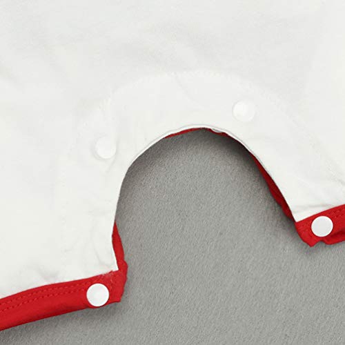 Amosfun Kerstmis Baby Jumpsuit met Rendier Antler Hoed Sneeuwman Patroon Bodysuit Romper Kerst Kostuum voor Baby Baby Baby Baby 80cm - Afbeelding 8