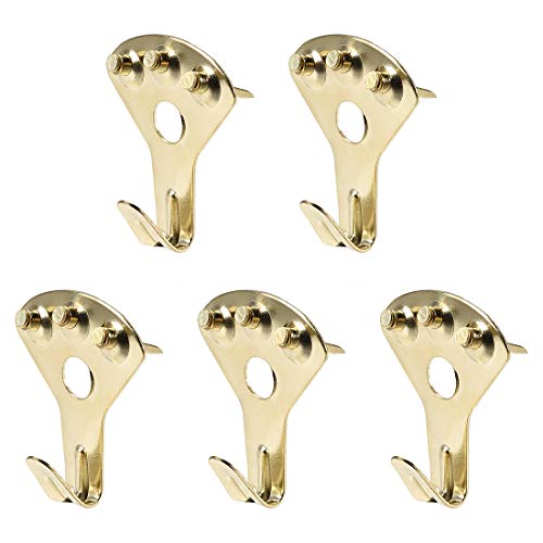 Image of uxcell Picture Hangers, Photo Frame Hanging Hooks Kit with Nails for Wall Mounting, Holds 75 lbs, 5 Pcs