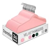 Stormix 36 Perchas De Terciopelo, 17.3 x 8.9 Pulgadas, Antideslizante, Vestidos...