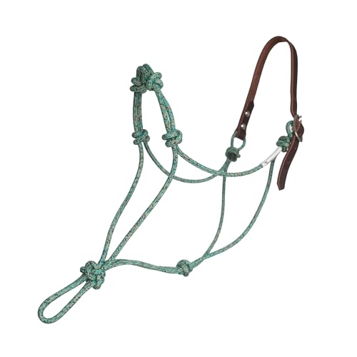 Knotty Girlz Custom Quick Release Stiff Rope Halter with Leather Crown