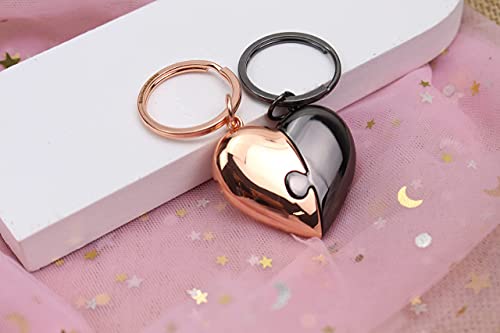PREMIUM Schlüsselanhänger Puzzle Herz Pärchen für deinen Lieblingsmensch I Liebespuzzle Keychain mit Gravur für Paare I Ich liebe dich Partner Schlüsselringe als Geschenk am Schlüsselband