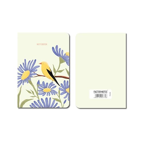 Image of FACTOR NOTES A6 Notebook (Golden Perch)| Ruled, 160 Pages, 90 GSM Thick Paper | Cute Aesthetic Notebook for Women