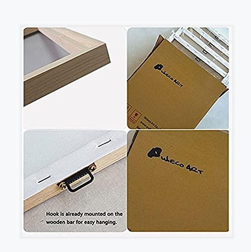 Wieco Art (12x12inchx4pcs) - Wieco Art Romantic Beach Theme 4 Panels Modern Giclee Artwork Sea Ocean Canvas Prints Contemporary Abstract Seascape Pictures to Photo Paintings on Wall for Ho.