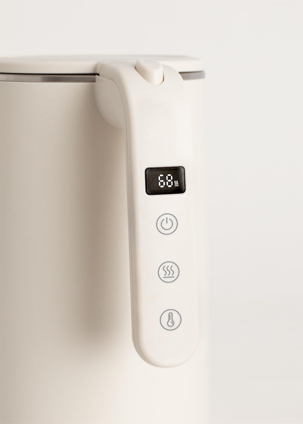 CREATE/KETTLE STUDIO PRO/Bouilloire électrique 1L blanc cassé/Contrôle de température, fonction maintien au chaud, enrouleur de câble, arrêt automatique, 1000W