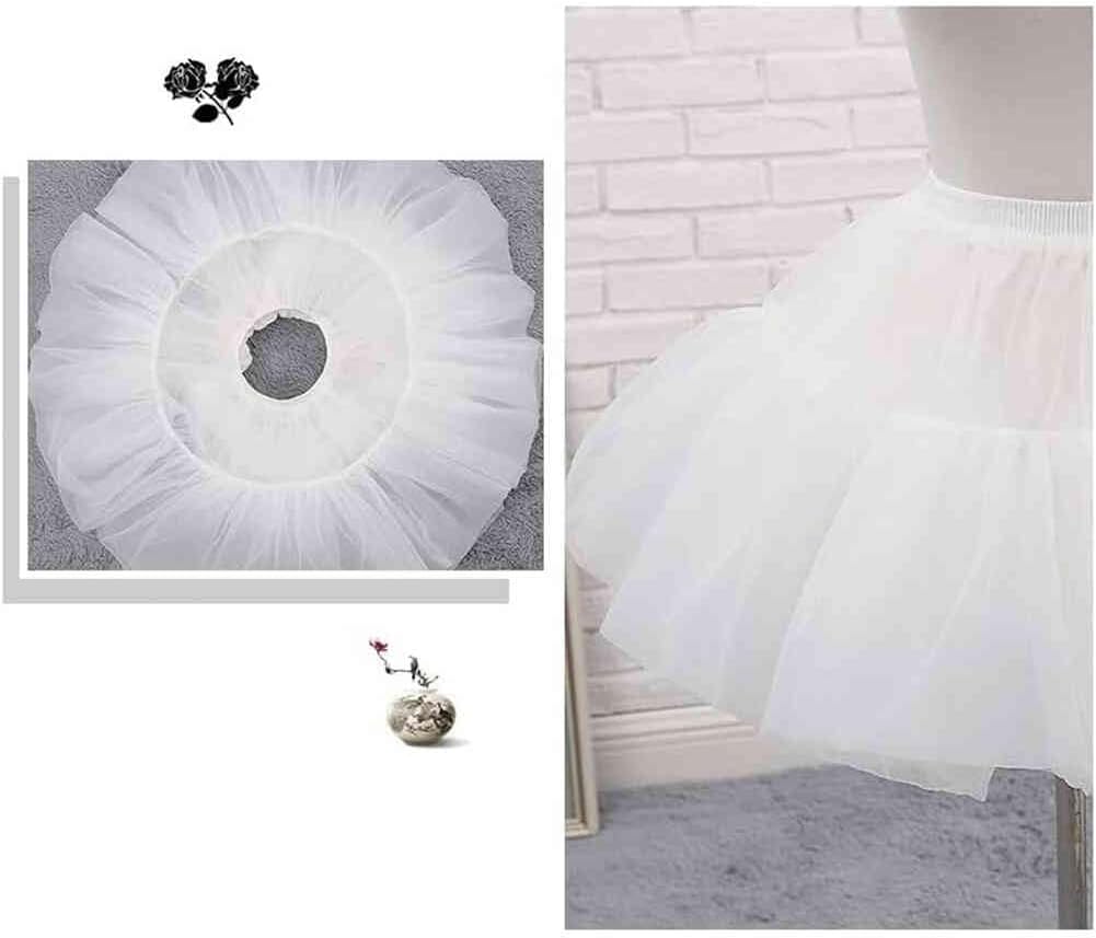 WOWBRIDAL Women's Petticoat 50s 4 Levels Hoopless Short Length Tulle Crinoline Underskirts Dress Bubble Skirt Above Knee - Image 6