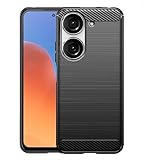 GIOPUEY Cover Compatibile con ASUS Zenfone 10, Silicone TPU Slim Phone Case [Dissipazione del Calore] [Anti Impronta Digitale] Antiurto Cover - Nero