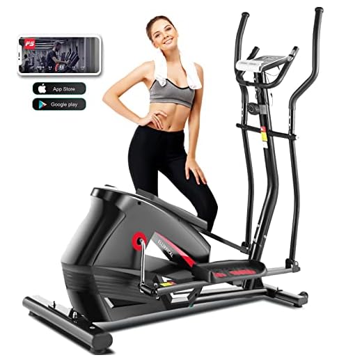 Elliptical Machines for Home Use,ANCHEER Eliptical with Smart APP, Elliptical Training Machines with Large LCD Display, Elliptical Cross Trainer，Adjustable 10 Level Magnetic Resistance, 390lb Capacity