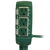 Prime Wire & Cable PB801116 3-Outlet Green Power Stake with 6-Feet Cord