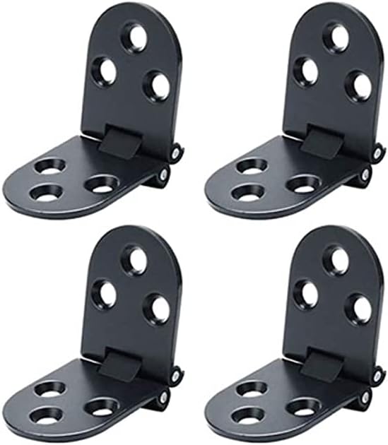 4PCS Flip Hinges Round Edge 180 Degree Zinc Alloy Hinge with Screws, Folding Table Cabinet Wardrobe Doors Timber Wooden Box