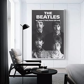 The Beatles Affiche murale rétro rétro vintage sur toile et impression d’art moderne pour chambre à coucher 40 x 60 cm - Les Beatles, Paul McCartney, John Lennon, RIngo Starr, George Harrison The Beatles Affiche murale rétro rétro vintage sur toile et impression d'art moderne pour chambre à coucher 40 x 60 cm – Image 3