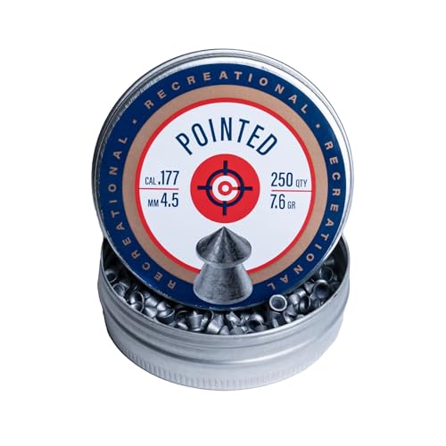 Crosman P177 .177-Caliber Pointed Pellets, 4.5mm, Black(250-Count)