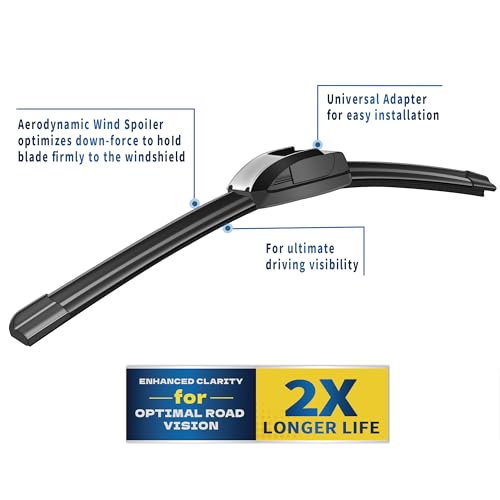 JINGOU 21''+21'' Front Windshield Wiper Blades Compatible with 2000-2010 Jeep Grand Cherokee 2007-2017 Jeep Patriot OEM QUALITY Premium All-Season Automotive Replacement Wipers (Pack of 2) by JINGOU - Image 2