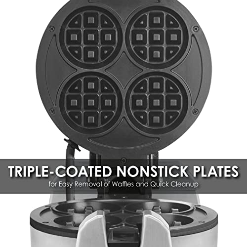 Waring Commercial WMB400X Single Mini Belgian Waffle Maker w/Cast Aluminum Grids 120V, 1200W 5-15 Phase Plug by Waring - Image 6