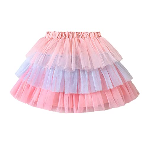 Saia curta infantil infantil para meninas verão gradiente malha casual saia curta vestidos de flores