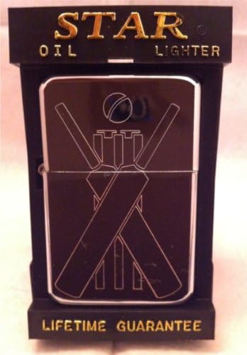 Cricket Engraved Polished Chrome Lighter No 14 can be personalised engraved free of charge