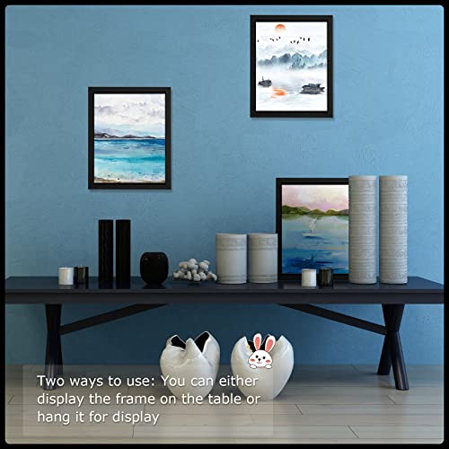 Tuanse 12 Pcs Shadow Box Bulk Display Case Plastic Shadow Box Picture Frame for Photos Flower Wedding Bouquets Pet Memorial Graduation Object Butterfly Tickets Wall Tabletop(5 x 7 Inch, Black) - Thumbnail 4