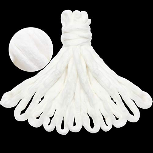200 g Cotton Beauty Coil Pure Absorbent Cotton Coil Cleaning Beauty Cotton Ball for Perming Hair, Manicure and Salon, Hairdressing, 65 Feet/ 20 Meter