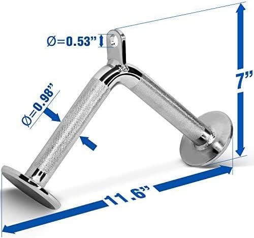Yes4All SJ46 Combo Tricep Rope, V-Shaped Bar & Revolving/Rotating Straight Bar, V-Shaped Press Down Bar - Image 5