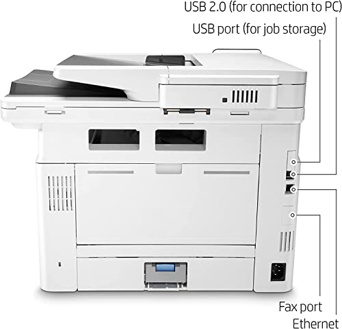 Hp Laserjet Pro Mfp M428Fdw Wireless Monochrome All-In-One Laser Printer, White - Print Scan Copy Fax - 40 Ppm, 1200 X 1200 Dpi, 50-Sheet Adf, Auto 2-Sided Printing, Ethernet, Cbmoun Printer_Cable #TOP3